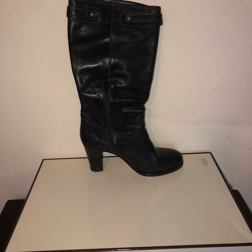 Authentic Coach Maxine black leather boots. - Picture 1 of 4